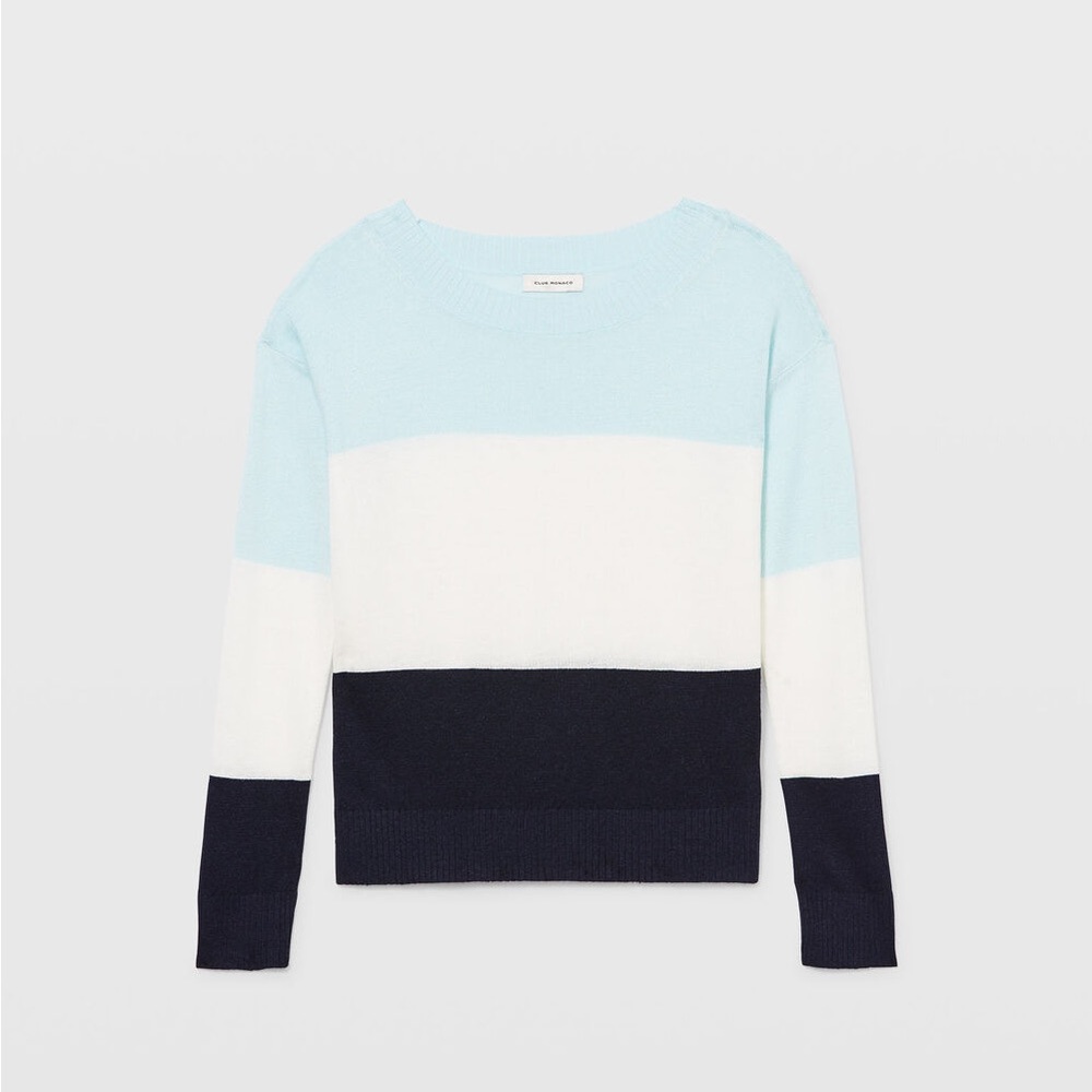 Club Monaco Striped Linen Boatneck - Picture 2 of 10